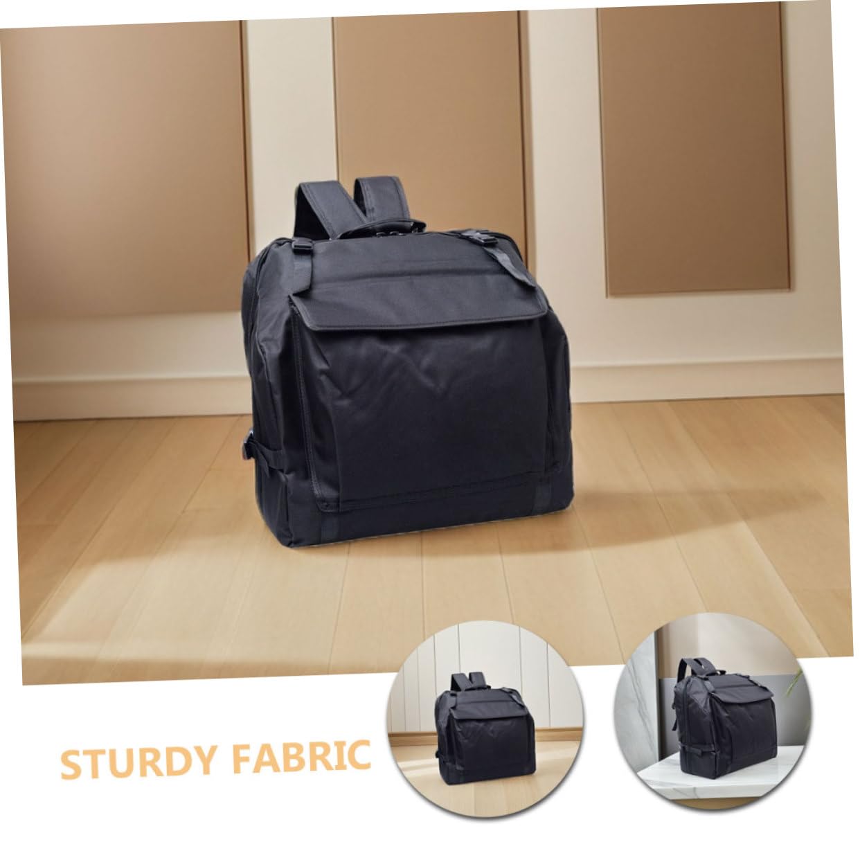 SUPVOX Borsa Per Fisarmonica Da Bassi Custodia in Tessuto Supporto Con Tasche Per Accessori Musicali Nera Leggera e Portatile Per Trasporto