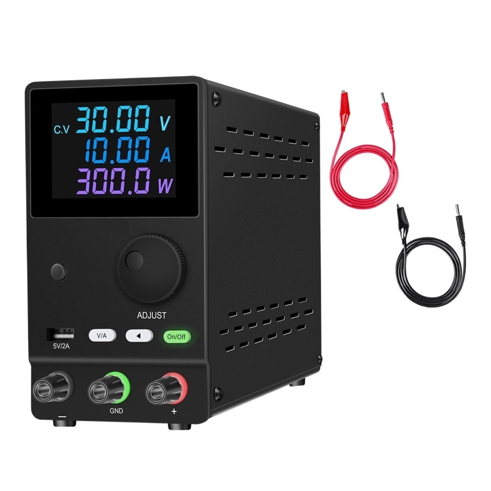 Fuente de alimentación de laboratorio para reparación de circuitos con puerto USB de carga