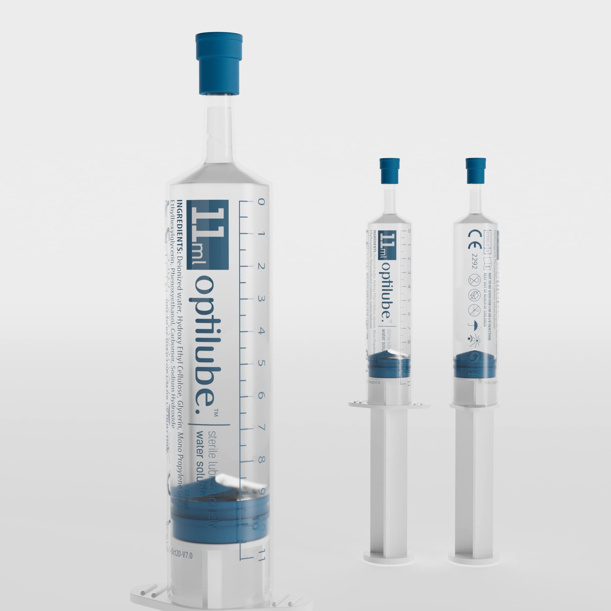 Jeringas OptiLube: gelatina lubricante estéril en jeringas de 6 ml y 11 ml, soluble en agua y pH equilibrado en formato de jeringa fácil de usar (paquete de 25) (Jeringas OptiLube 11ml - Caja de 25)