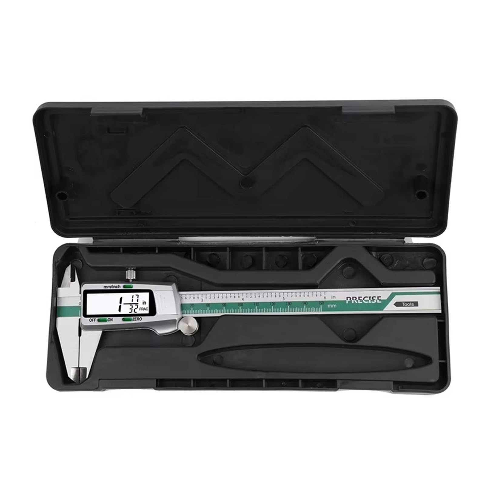 Gqnblvhzupdm Et50 Micrometer, 150Mm Stainless Steel Digital Caliper 6-Inch 0.01Mm High Precision Fraction/Mm/Inch Measure Woodworking Thickness Gauge