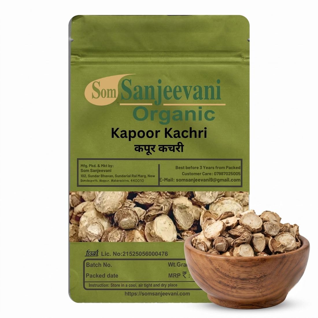 Som Sanjeevani Organic kapur kachri 200g-Ancient Beauty Secret for Gorgeous Hair-Natural-No Mixing-असली-With 50g Multani mitti powder-image-39