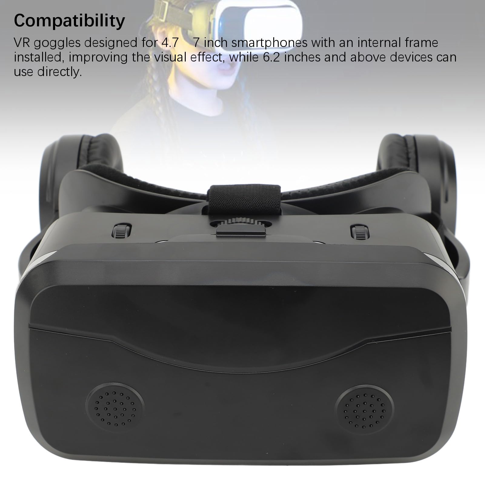 Generic Auriculares 3D VR para Teléfonos Gafas de Realidad Virtual Compactas y Livianas para Juegos, Películas y Más, Compatibles con Teléfonos Inteligentes de 4,7 a 7 Pulgadas