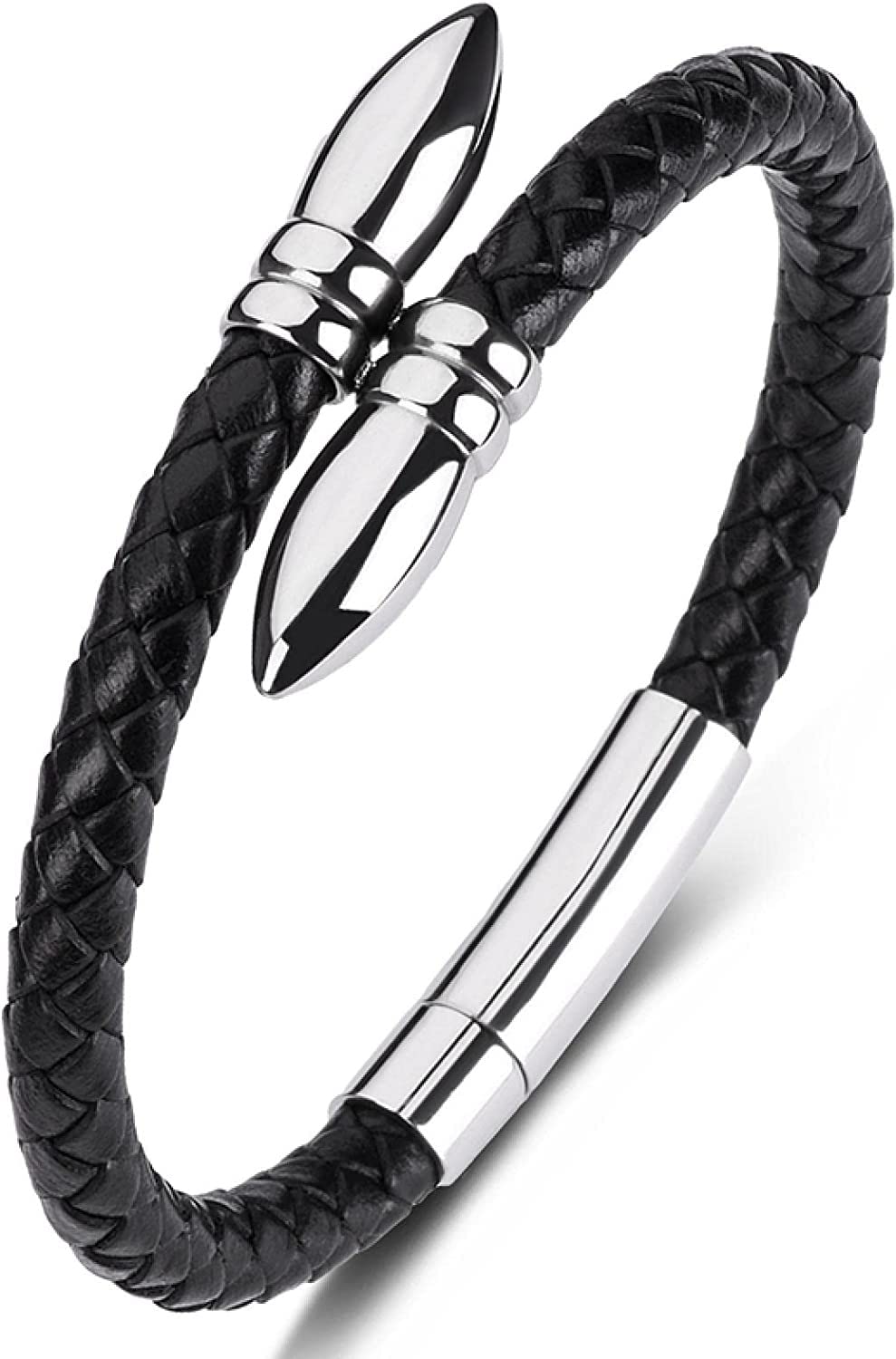 Pulsera Charm Pulsera de cordón de cuero for hombre, pulsera trenzada de temperamento estilo punk