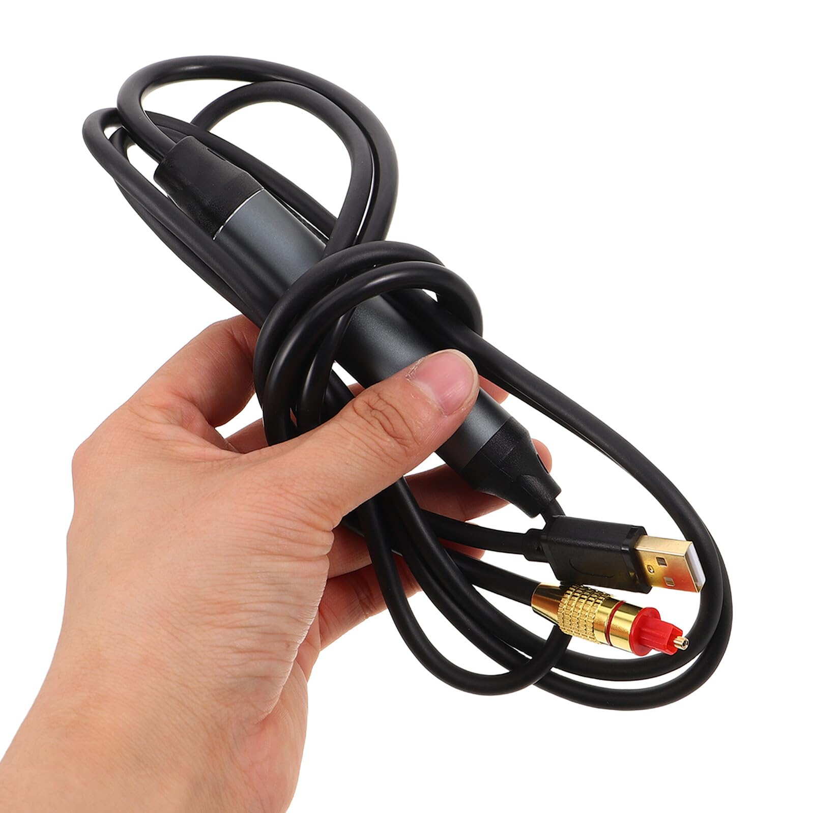 SECFOU Cavo Audio Ottico Digitale Nero in Plastico Convertitore Audio Portatile per Trasferimento Digitale e Hifi