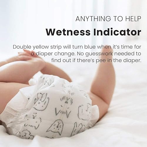 Miniatura 8 de PARASOL Pañales desechables Clear+Dry con protección RashShield, diseño a prueba de fugas, hipoalergénico, tamaño 1 (7-14 libras), 160 unidades