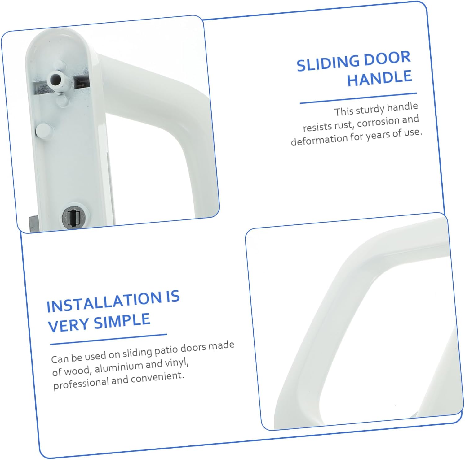 DOITOOL 1 セット スライド ドア ロック スライド ドア ハンドル ワードローブ スリング ドア ロック スライド ガラス