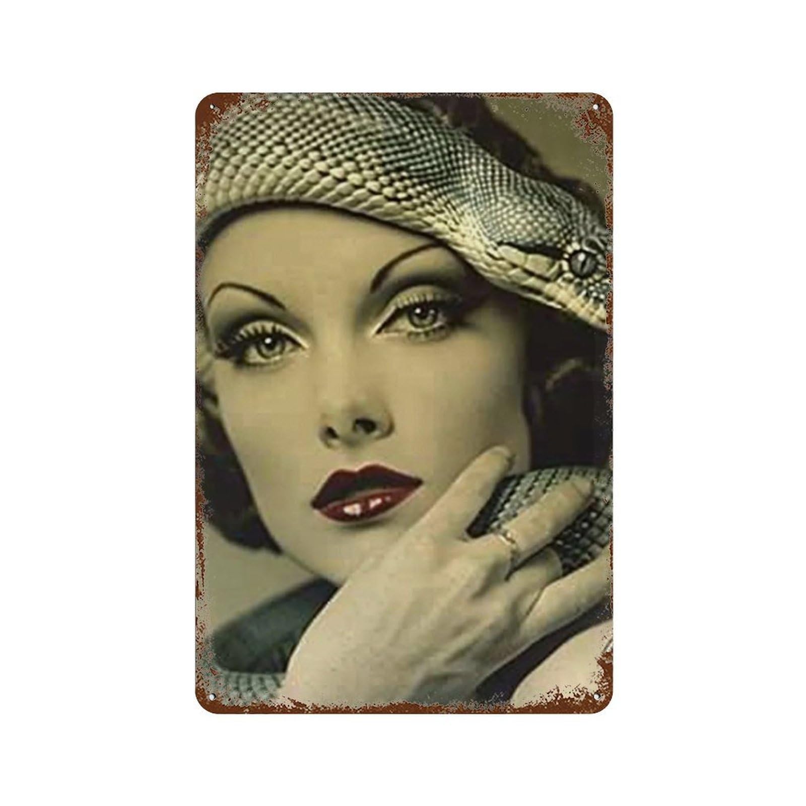 WUJHGRSG Vintage Medusa 01 Wall Art Retro Iron Vintage Metal Tin Sign Poster Modern Decor for Home Cofffee Club Bar Shop Style 30x20cm