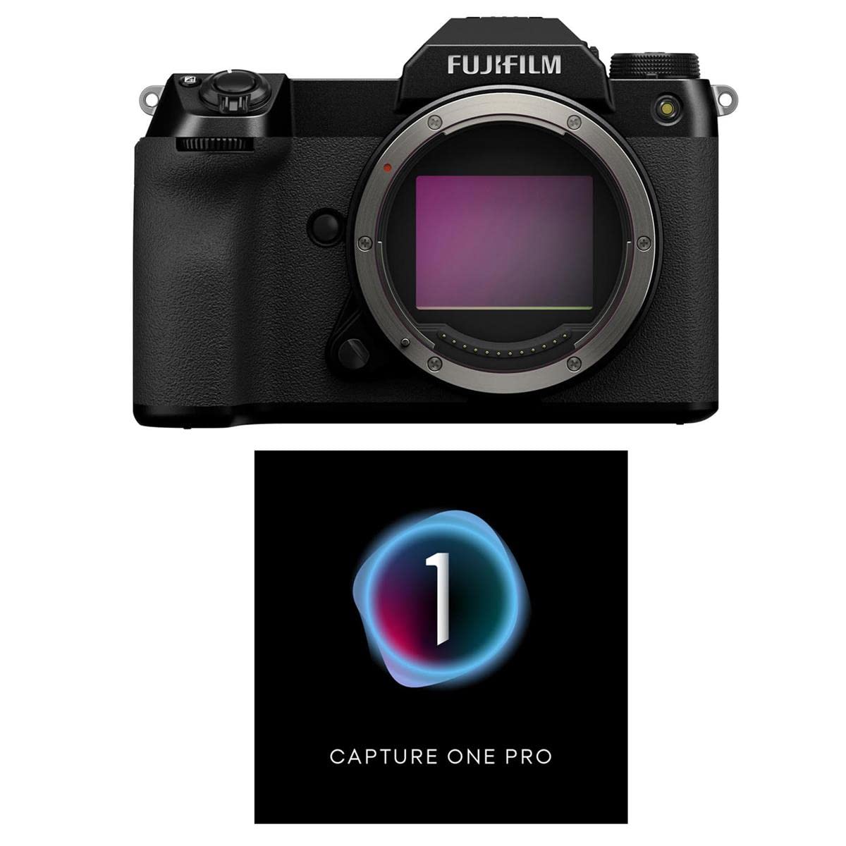 Fujifilm GFX50S II Mirrorless Digital Camera, Black with Capture One Pro Photo Editing Software