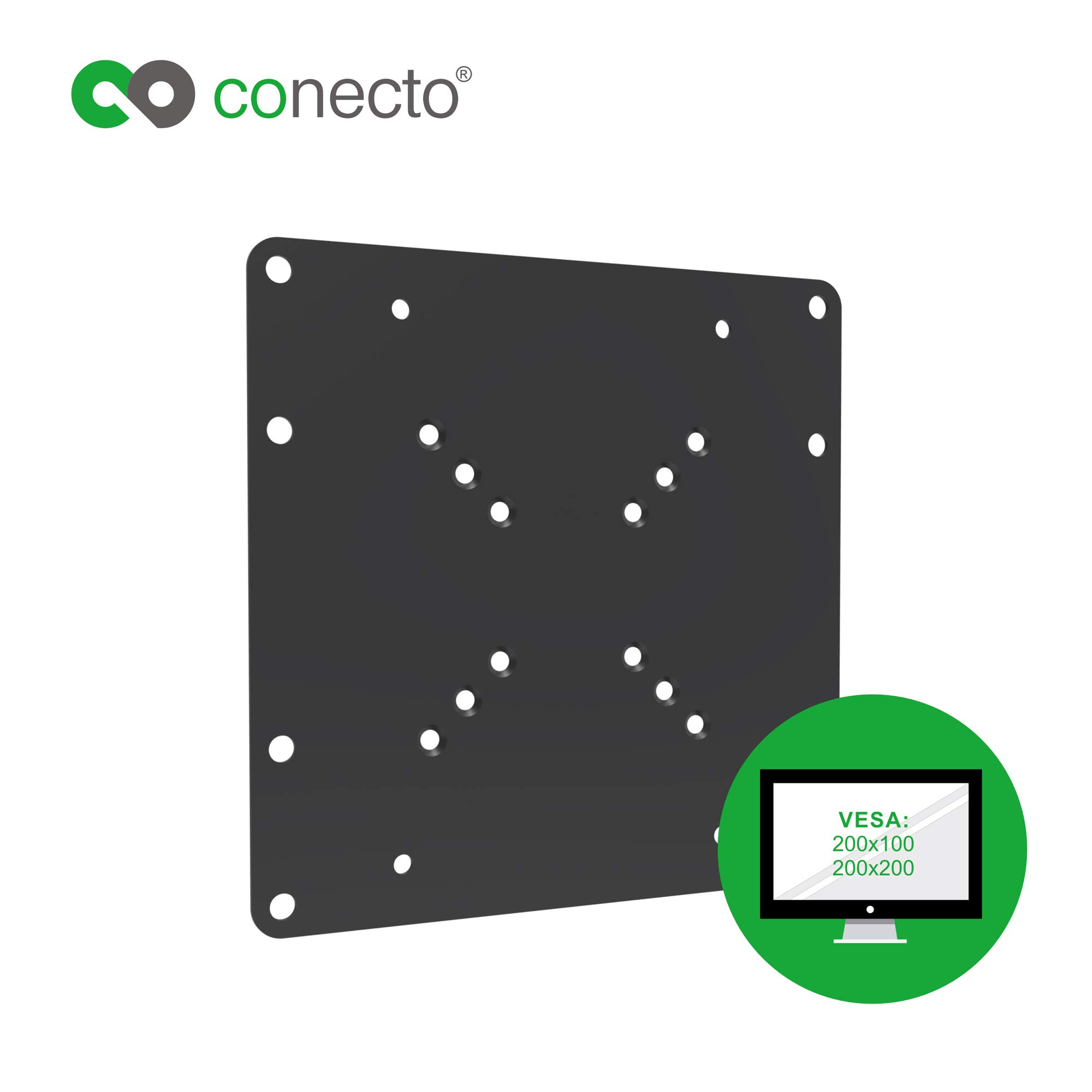 conecto CC50305 uniwersalny adapter VESA VESA 50x50 do 200x200, 1-częściowy, czarny
