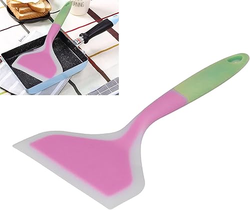 Miniatura 2 de Espátula de boca ancha para freír en la cocina del hogar, silicona transparente, no tóxica, no pegajosa, perfecta para tamagoyaki, panqueques,