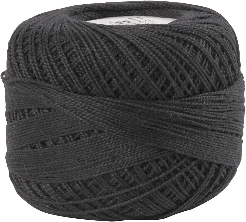 Creativ 100263 Mercerised Cotton Yarn, black, 20 g
