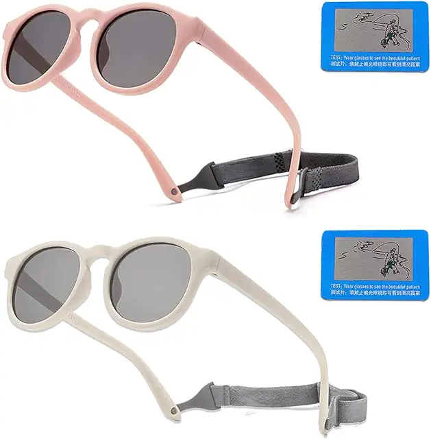 2 Pares Gafas de Sol Bebé Polarizadas UV400 - Protección Infantil