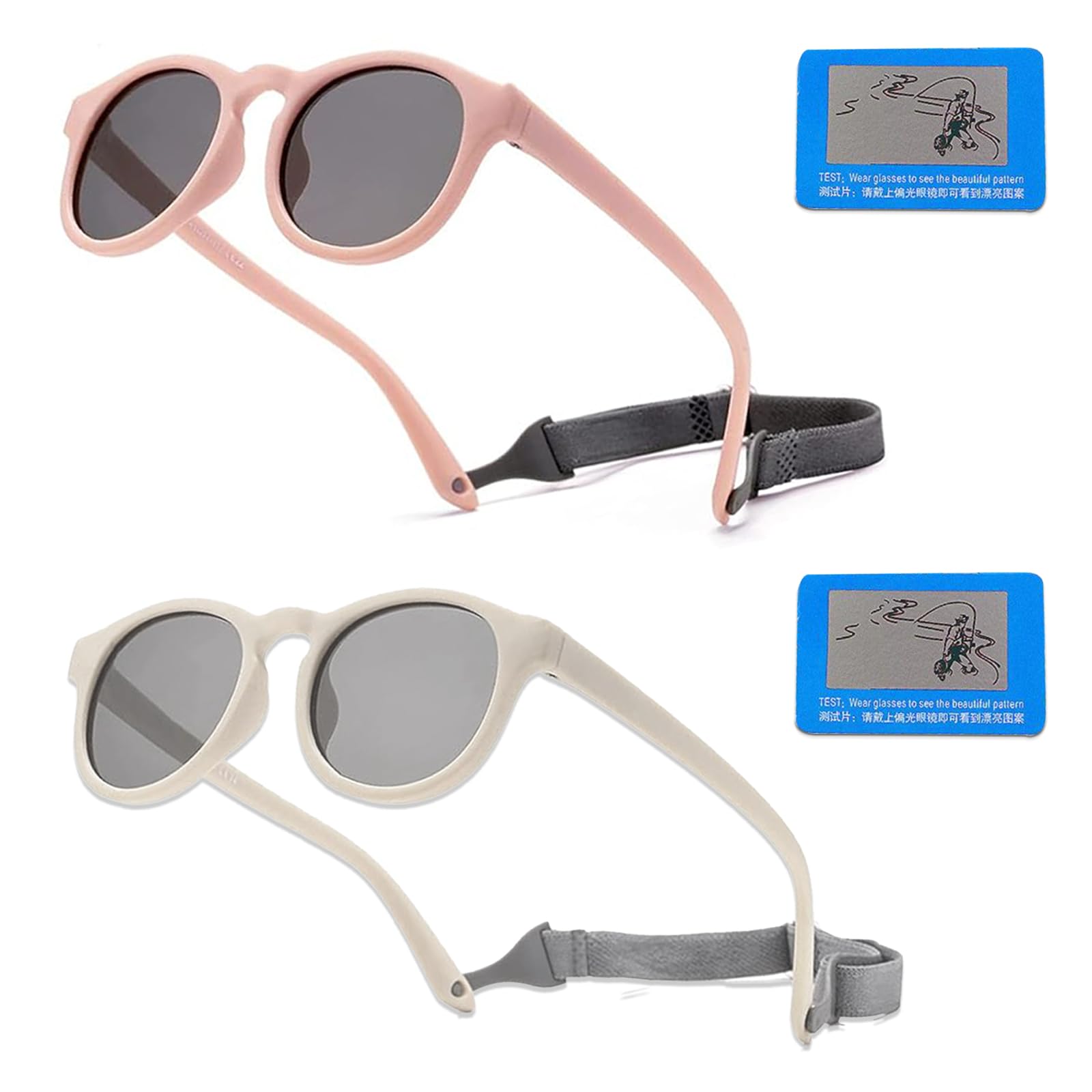 DKDDSSS 2 Pares Gafas de Sol Niño, Gafas de Sol Bebe, Gafas de Sol Polarizadas, Gafas de Sol Niña, Gafas de Sol para Niños, Polarizadas Gafas de Sol Bebe, Gafas de Sol para Bebé, Protección UV400