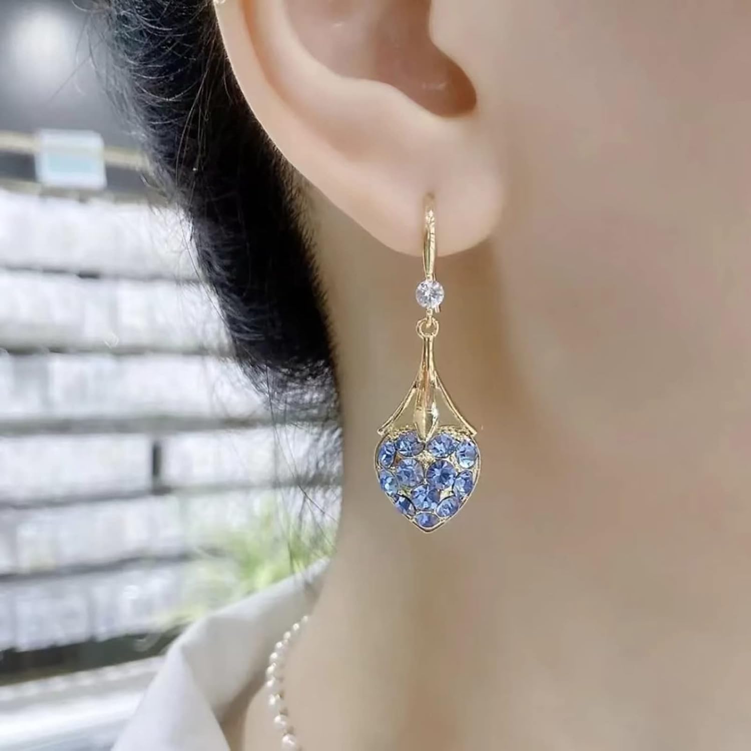 Zirconia Water Drop Love Earrings for Teen Girls Minimalist Piercing Studs Trendy Earrings Small Silver Stud Earrings Silver Trendy Earrings Earrings