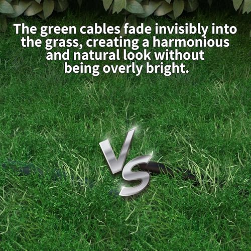 Image of Adoreen Cat 6 Outdoor Ethernet Cable 40 Ft Green, High Speed Heavy Duty Long Internet Network Cable for POE Camera Cat 5 5e RJ45 LAN Patch Cable Cord, Sturdy Waterproof Direct Burial+25 Ties