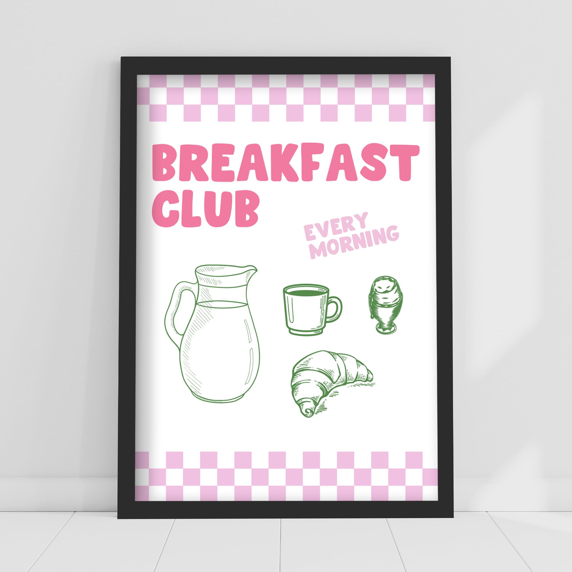 Themed Kitchen Print - Breakfast Club Poster Home Wall Art (42cm x 59.4cm - A2)