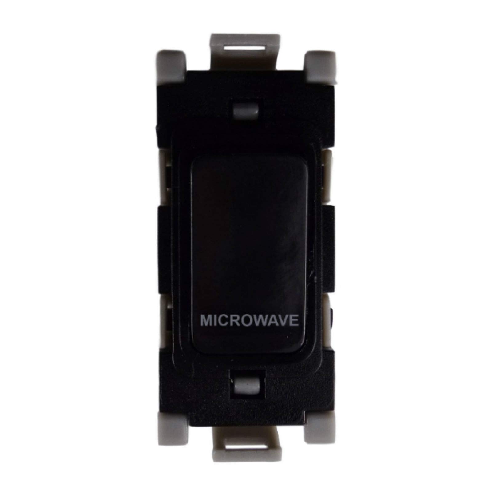 Deta G3561BK Grid Switch 20 Amp Double Pole Marked 'Microwave' (Black)