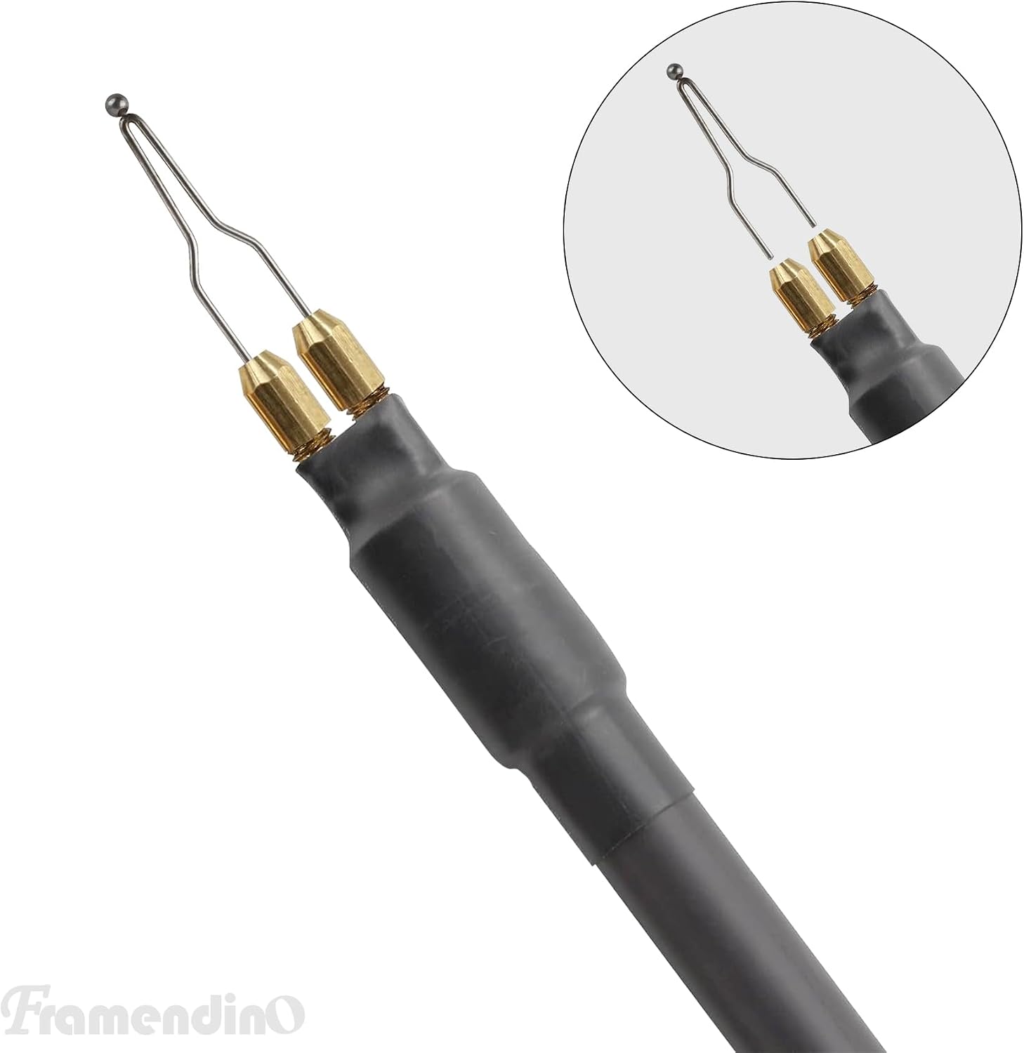 Framendino, 5 Pack Wood Burning Ball Tips Pyrography Tip Replacement Wire Pen Nibs for Leather Making