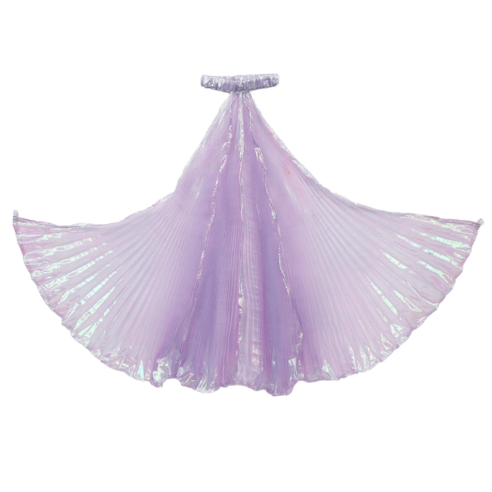 JIZYO Pleated Belly Dance Carnival Costumes Butterfly Wings Cape For Carnival Stage Performance Purple 75cm