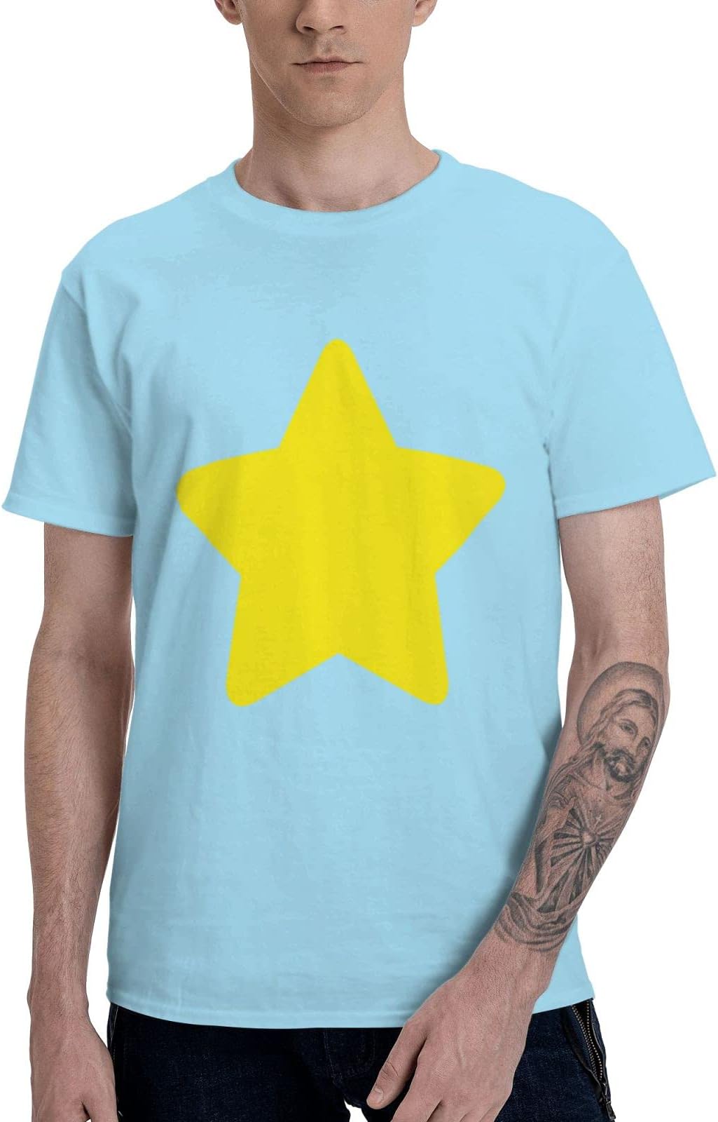 Steven Universe Star Cosplay T Shirts for Men Summer Pattern Top Cartoon Red
