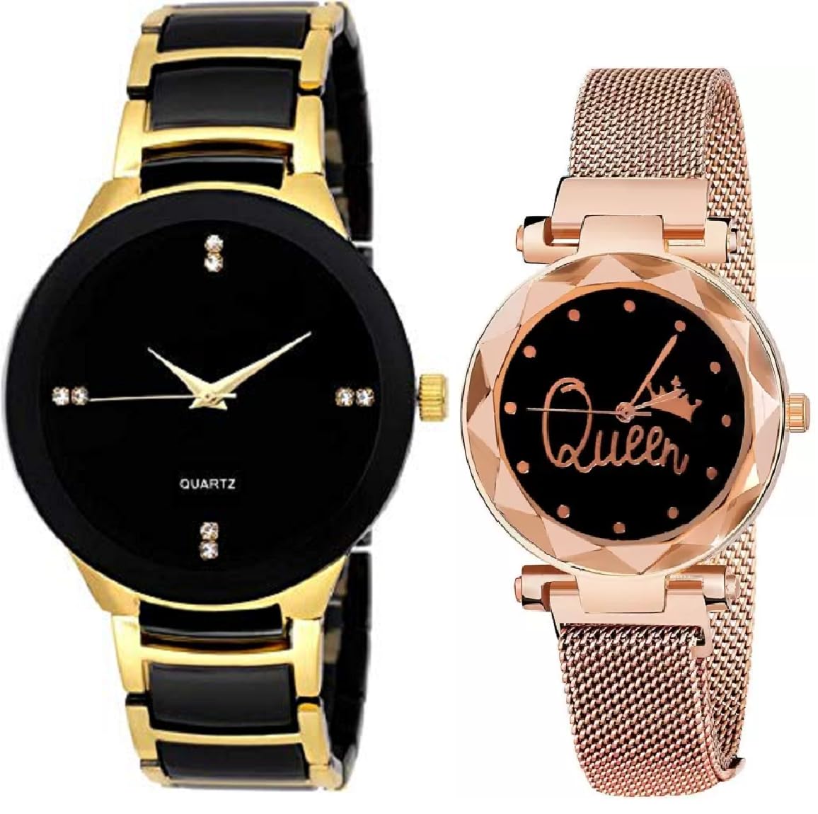 SELLORIA Premium Brand Trending Style Looking Unisex Analog Good Return Gift for Bast Couple Watches for Men Stainless Steel Watches for Couple Pack of 2 (B0CG39S9N4) Amazon Price History, Amazon Price Tracker