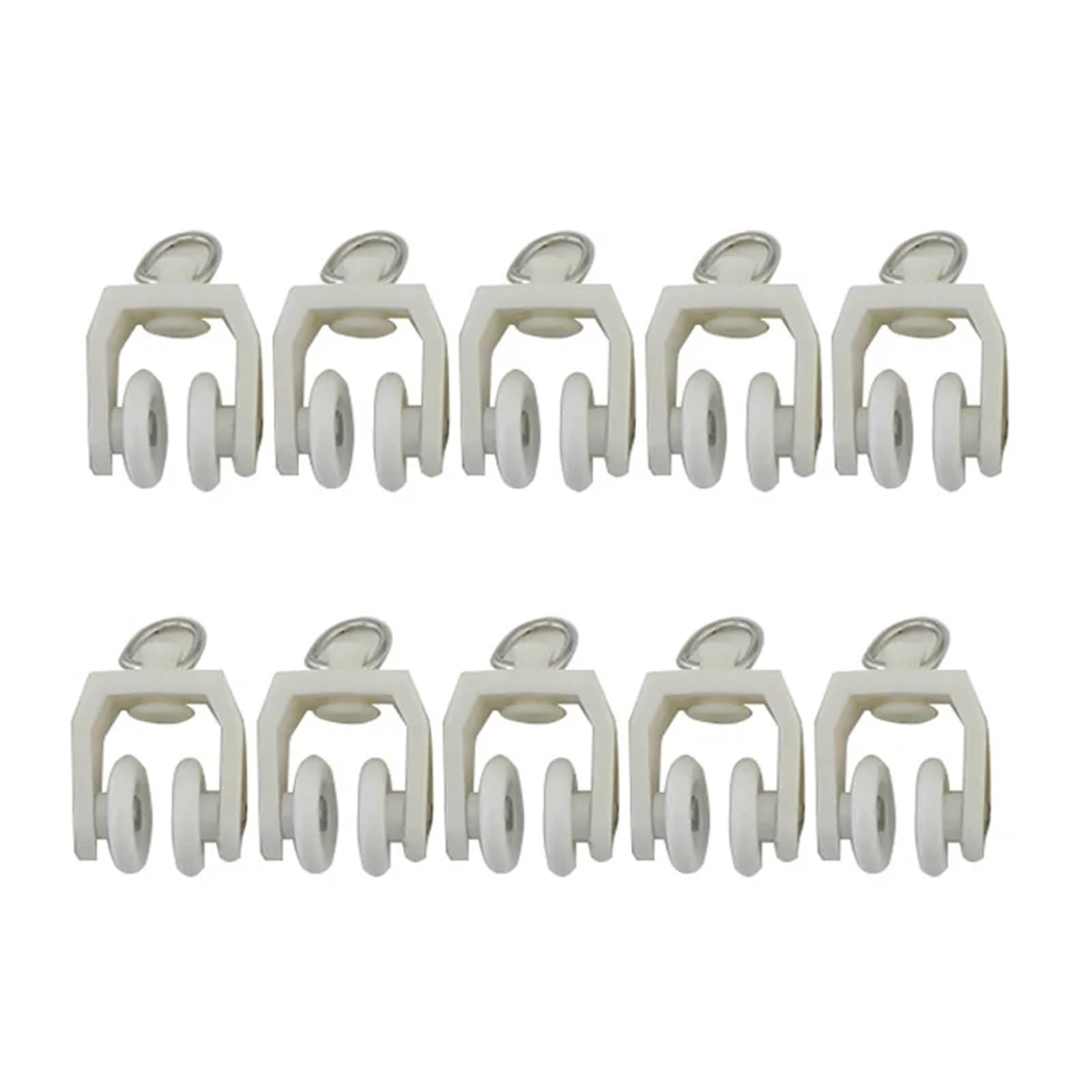 Curtain Rail Track Pulley, Curtain Rail Track Pulley 10pcs Gliders Screws Side Brackets End Caps(10pcs Gliders)