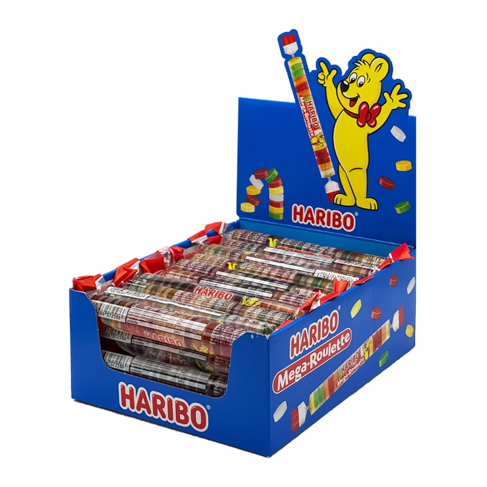 Haribo Mega de Roulette Fruit Roues en caoutchouc de sauna (40 x 45 g)