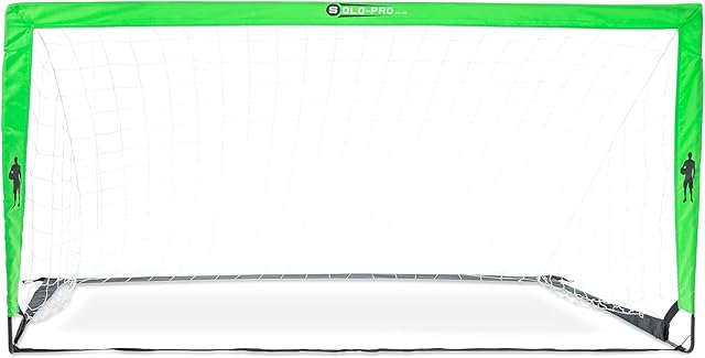 Solo-Pro Pop up Football 6FT X 3.6 FT Goal Net Post for Kids Adults Garden Football Training Steel, Fibreglass Rod Flexi-frame