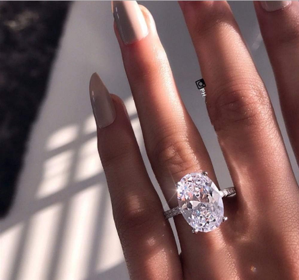 Duan Classic Promise Ring 925 Sterling Silver Oval Cut 3ct AAAAA Zircon Cubic Zirconia Promise Engagement Wedding Band Rings Size 6-10 - Image 6