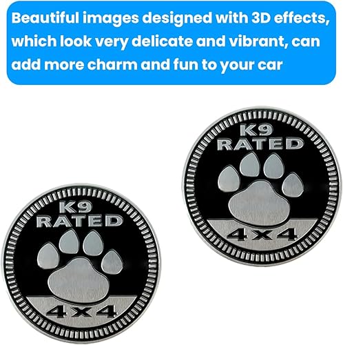 Miniatura 3 de Emblema de automóvil de 4 x 4 pulgadas, emblema redondo de aluminio 3D, calcomanías decorativas para interior y exterior de automóvil, compatible