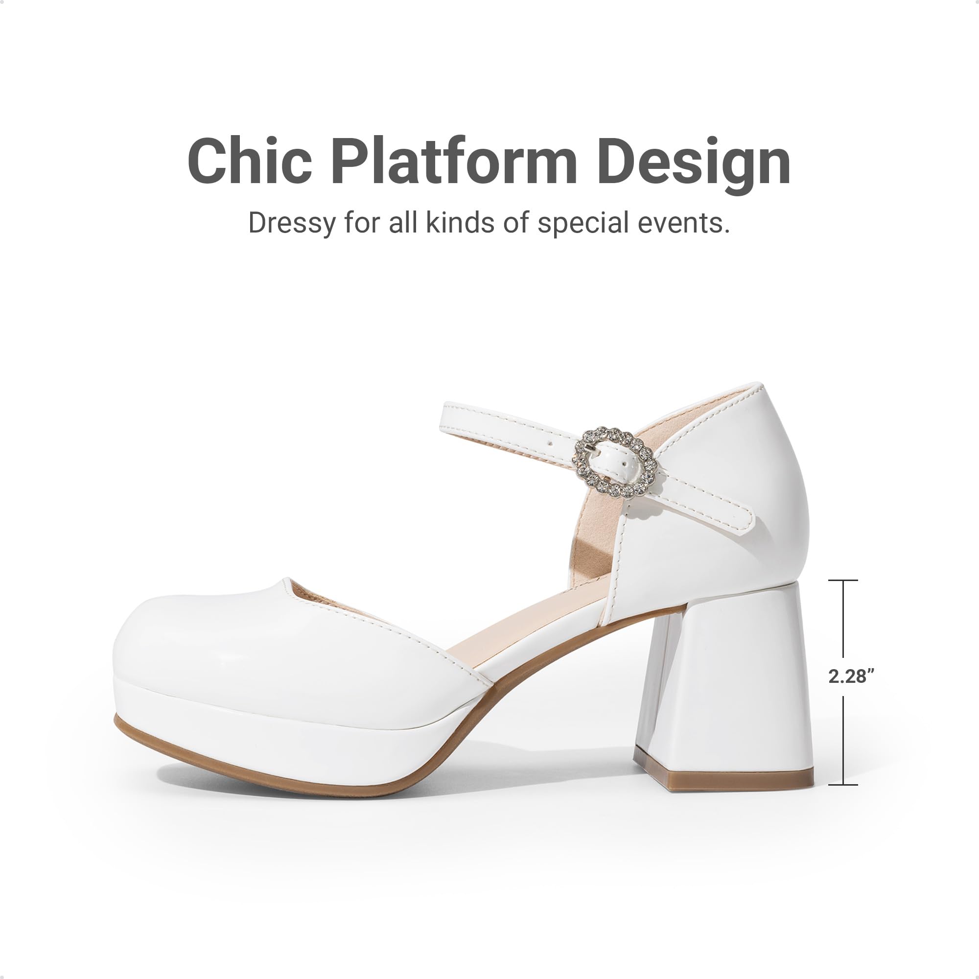 DREAM PAIRS Zapatos de vestir para niñas - Comodidad clásica