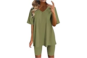 PANOEGSN Women's Summer Matching Sets 2 Piece Outfits