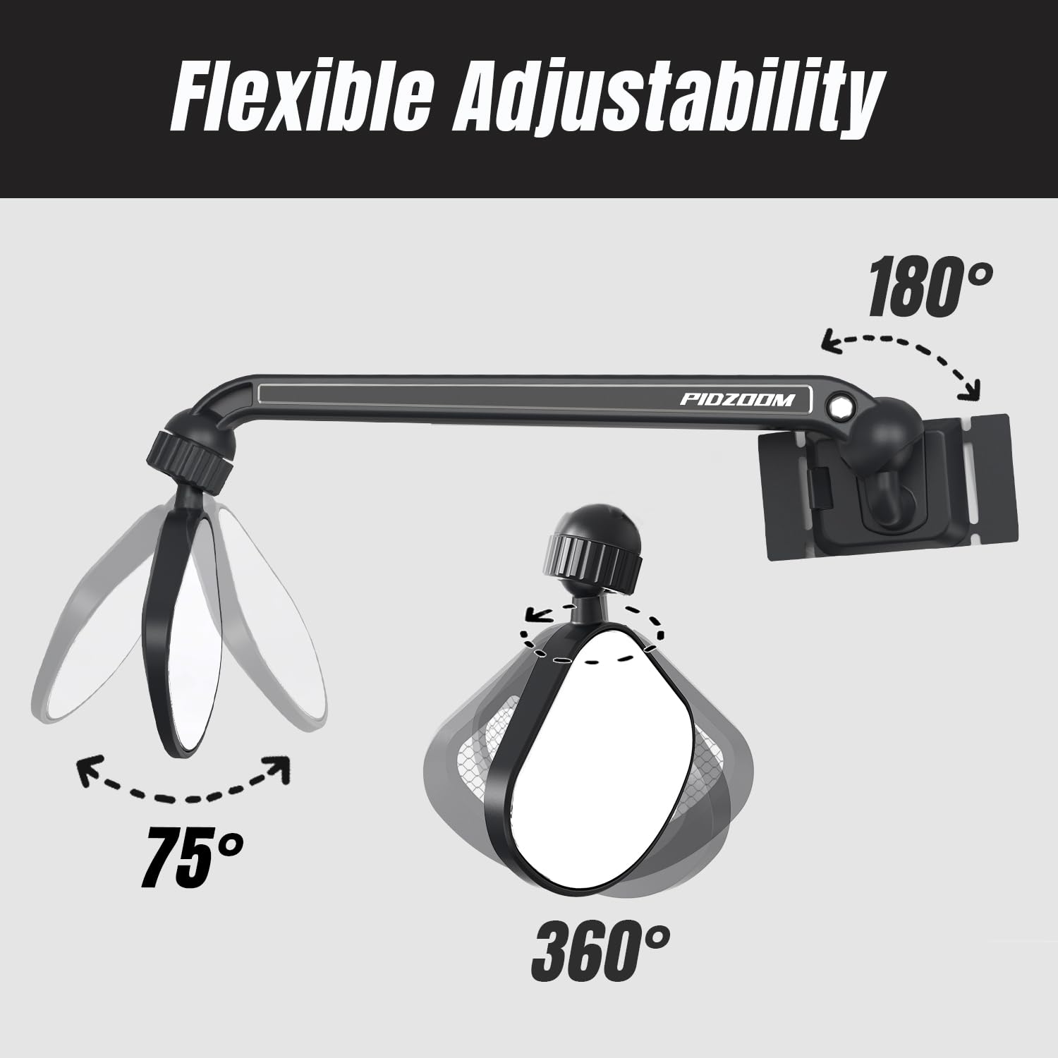 Bike Helmet Mirror for Cycling- 360° Adjustable and Rotatable Safe Rearview Mirror for Bicycle Riding Accessories and Other Outdoor Activities, Easy to Install