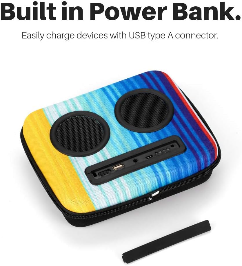 Super Real The #1 Cooler with Speakers & Subwoofer (Bluetooth, 20-Watt) for Parties/Festivals/Boat/Beach. Rechargeable Speaker Cooler, Works with iPhone & Android (Rainbow)
