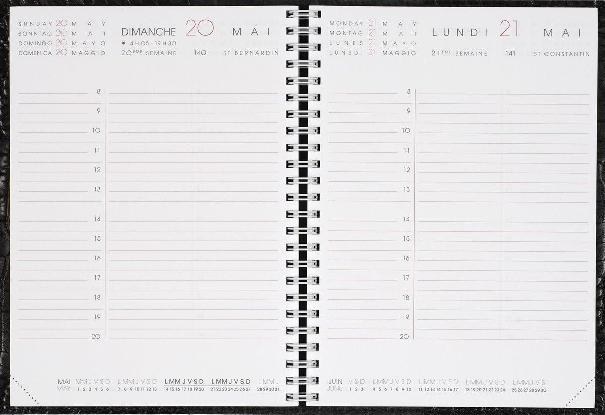 AGENDA MODERNE – 1 Ricarica Agenda Giornaliera da gennaio 2026 a dicembre 2026 – INT AB 1J – Formato 15 x 20 cm