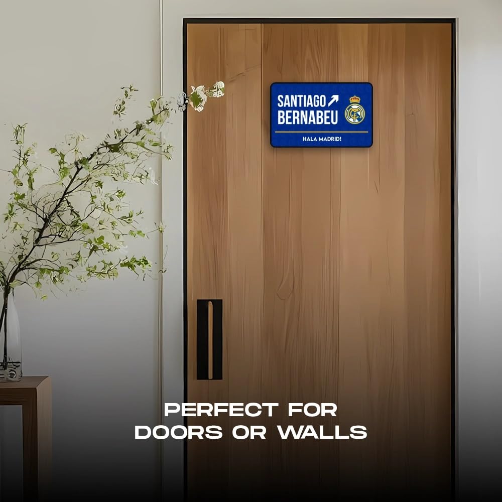 TACKLE FROM BEHIND Real Madrid Door Sign 1
