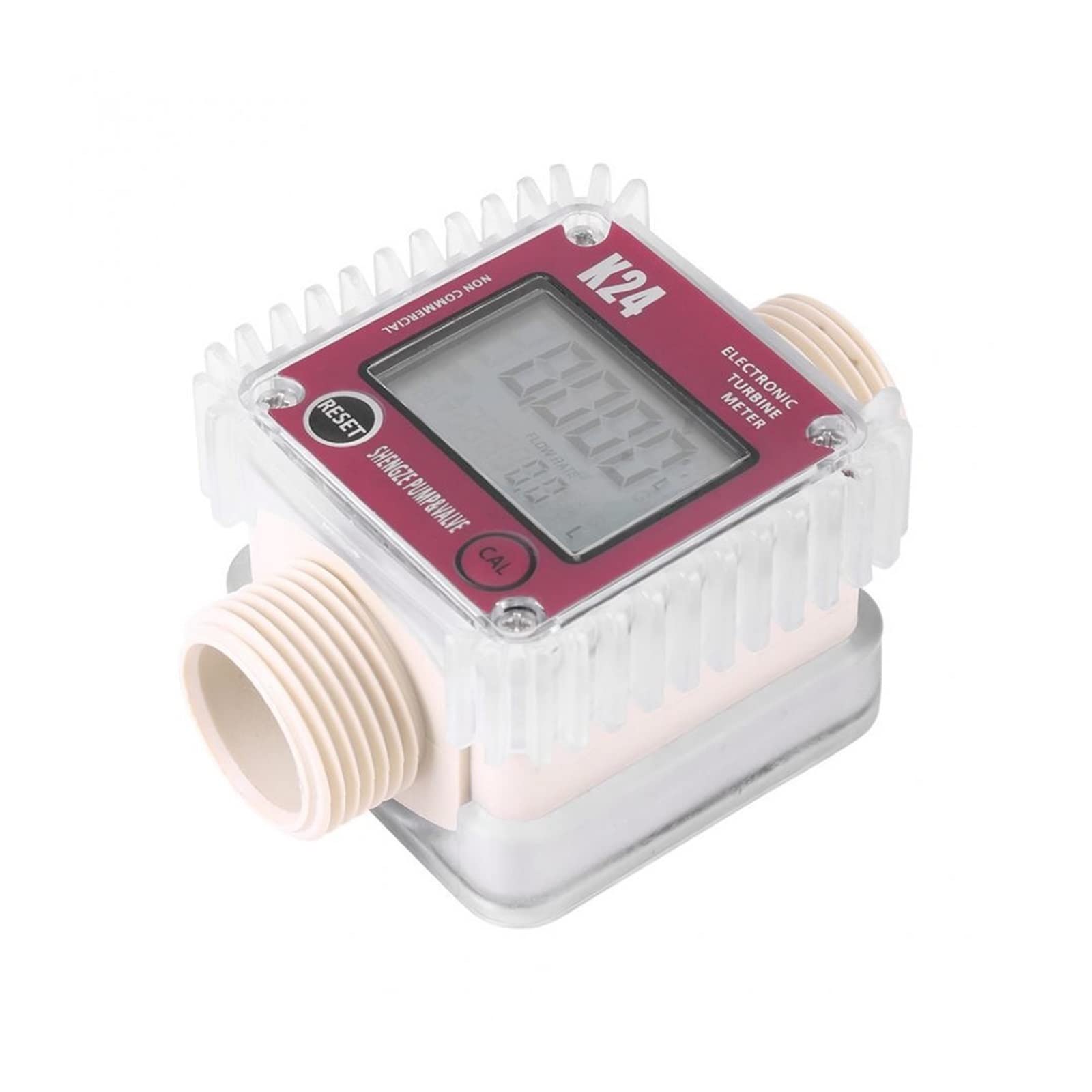 Contalitri Acqua, 1PC K24 Turbina Digitale Gasolio Flussometro Carburante Calibro for Prodotti Chimici Acqua Liquida Calda