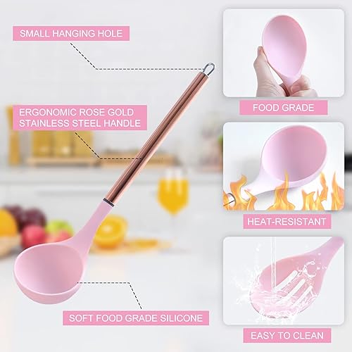 Miniatura 2 de Juego de utensilios de cocina con soporte, juego de 22 utensilios de cocina de silicona para utensilios de cocina antiadherentes, juego de espátulas