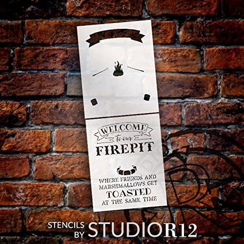Miniatura 2 de StudioR12 - Plantilla de Mylar reutilizable para pintar letreros de madera, decoración de fogata de bricolaje, tamaño seleccionado (9.8 x 13