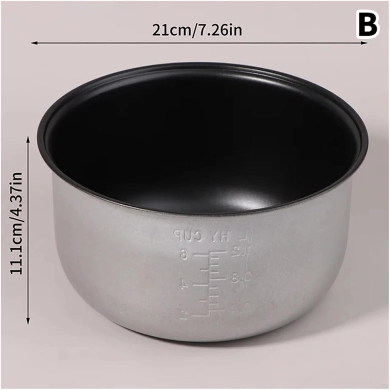 Non-Stick Metal Liner Pressure Cooker Rice Pot Inner Accessories Kit, 2L/3L Capacity(B)