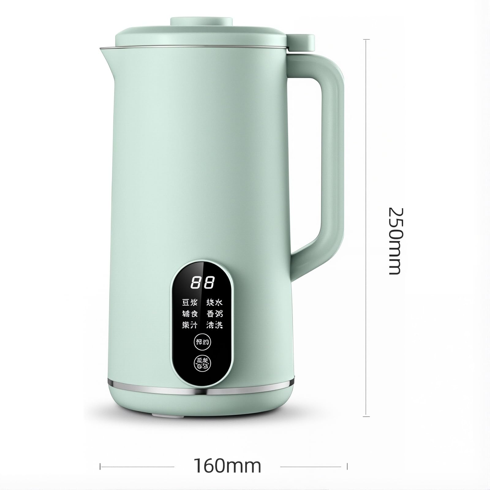 Ekspres do mleka sojowego, maszyna do mleka orzechowego z wyświetlaczem LED, timer, samooczyszczająca, do użytku domowego, pojemność 650 ml, nie wymaga namaczania, funkcja utrzymywania ciepła