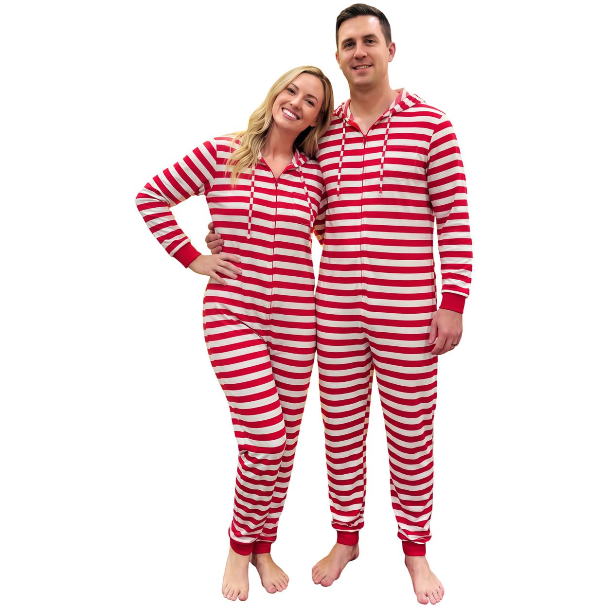 Kranchungel Matching Christmas Pajamas for Family: Christmas Onesie Pajamas Couples Xmas Hooded Pjs for Photos Parties Gifts
