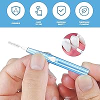 Vista 6 de Herramienta de limpieza de dientes, cepillo interdental entre los dientes, tipo empuje-tirón gingival, delgado, suave, limpiadores de palillos
