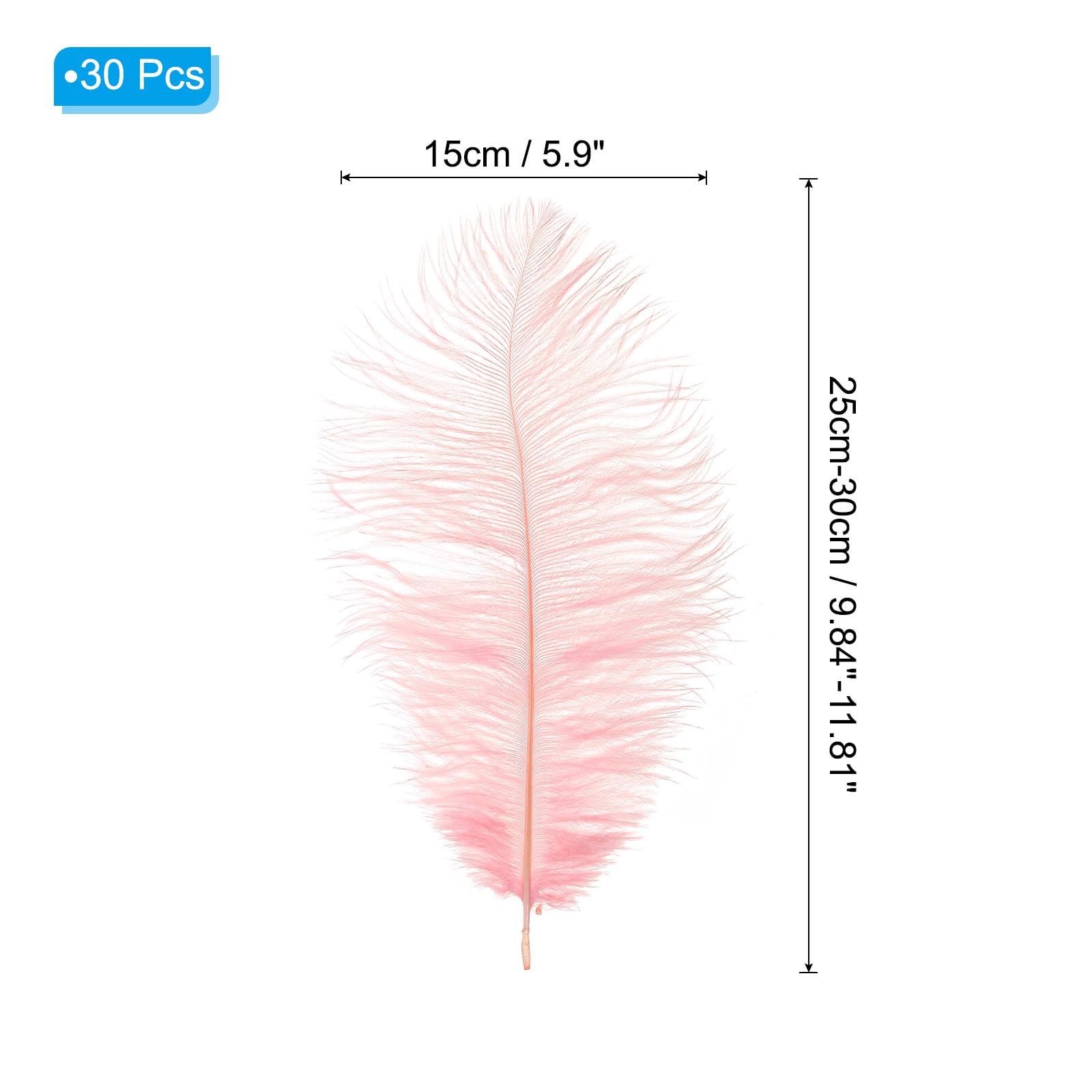 PATIKIL 8-10 Inch(20-25cm) Ostrich Feathers - Image 2