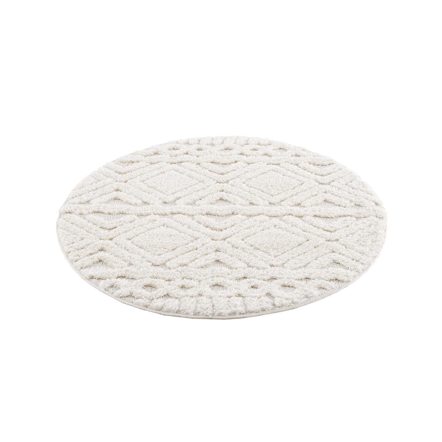 Vloerkleed 160x230 Carpet City Shaggy Cm - Hoogpolig, Scandinavische Stijl, Crème, 3D-effect Pluizig Tapijt Woonkamer
