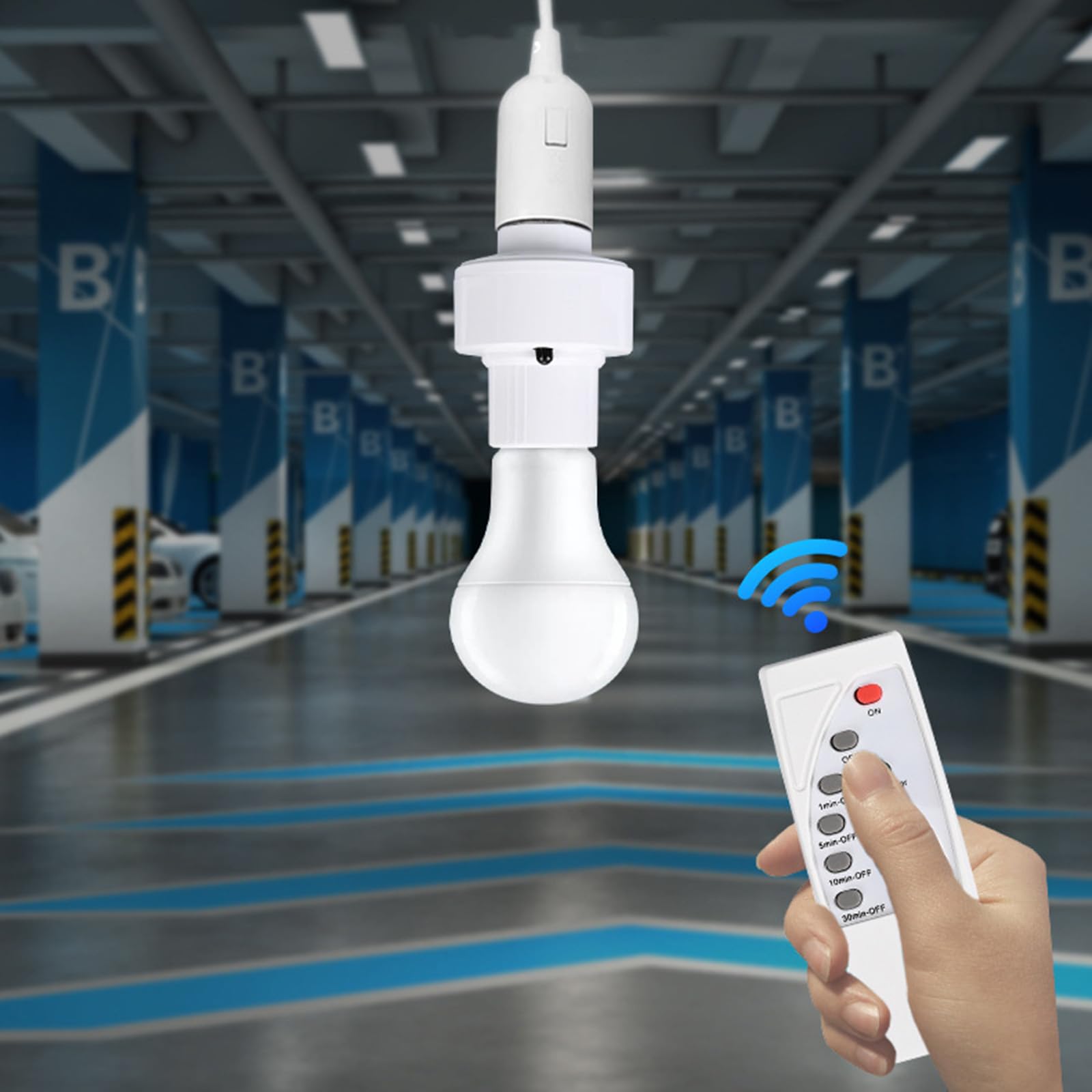 Gnbzxce User Friendly E27 Lamp Hold with Hand Remote Easy to Use E27 Light Switches E27 Light Socket for Various Lighting Need