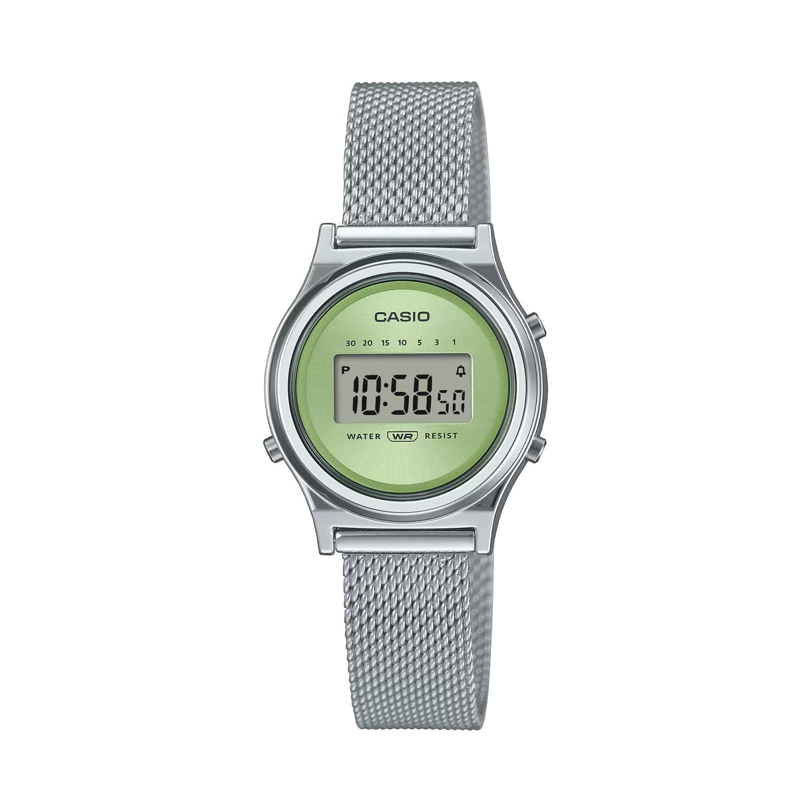 Casio Damen Silber Digital Quarz Armbanduhr Collection Vintage