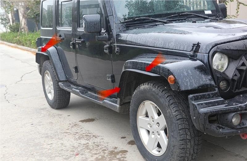 Extensions d'ailes Jeep Wrangler JK anti-projections pour protéger votre carrosserie J401 - 5