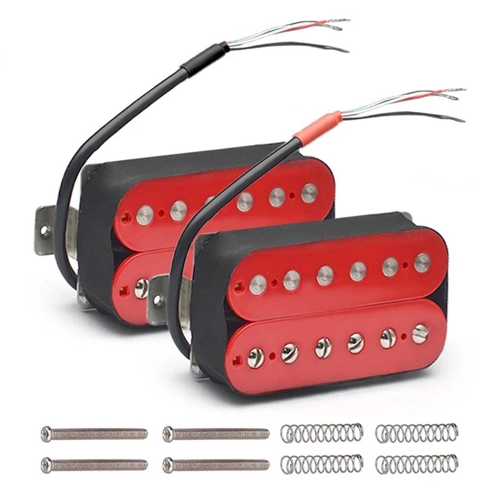 Professioneller E-Gitarren-Tonabnehmer Alnico 5 E-Gitarren-Tonabnehmer | Humbucker Double Coil Pickup Alnico V Gitarrenteile Rot(Neck and Bridge)