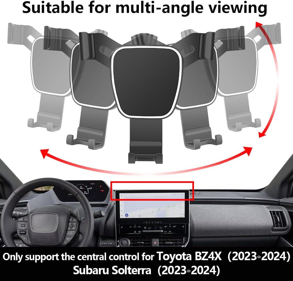 Car Phone Holder for Toyota BZ4X 2023 2024 2025, Subaru Solterra 2023 2024 2025 Auto Accessories Navigation Bracket Interior Decoration Mobile Cell Phone Mount case